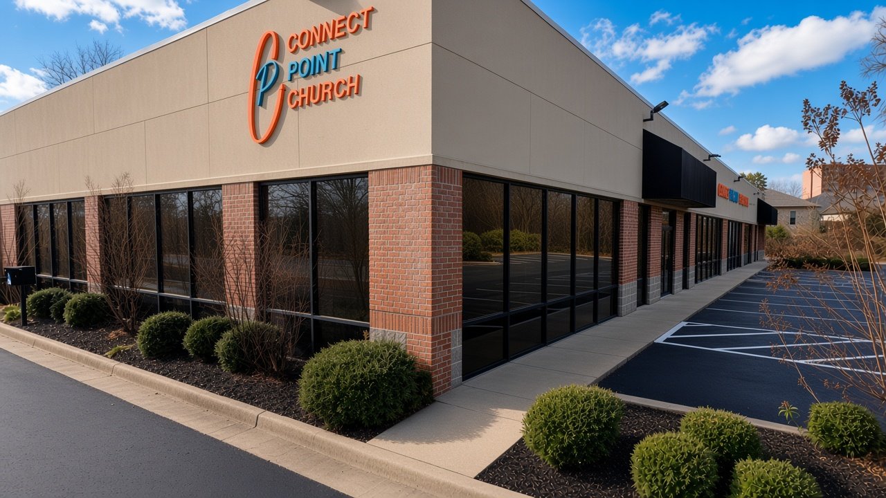 Connect Point Church building exterior at 1503 Club Manor Drive in Maumelle, Arkansas